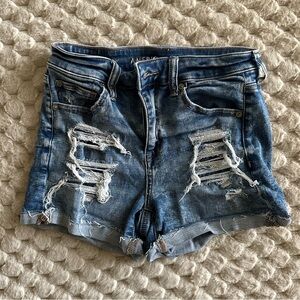 COPY - AMERICAN EAGLE hi-rise shortie ripped denim shorts Ne(x)t Level Stretch